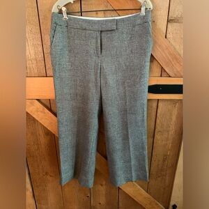 Women’s TALBOTS 10P Petite Black Plaid Lined Wool Wide Leg Pants